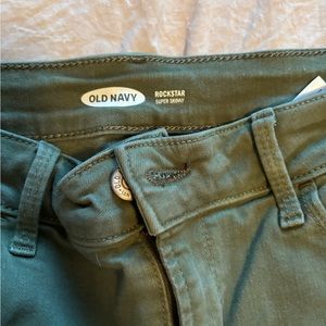 Green skinny/ stretchy jeans